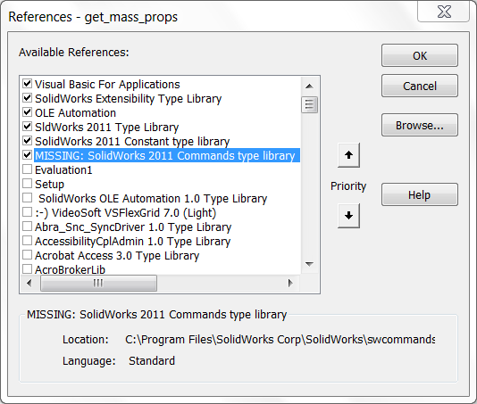 SOLIDWORKS API and PDM API Training and Services » Fix “Compile ...
