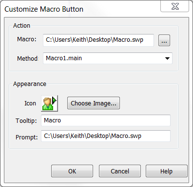 customize macro button